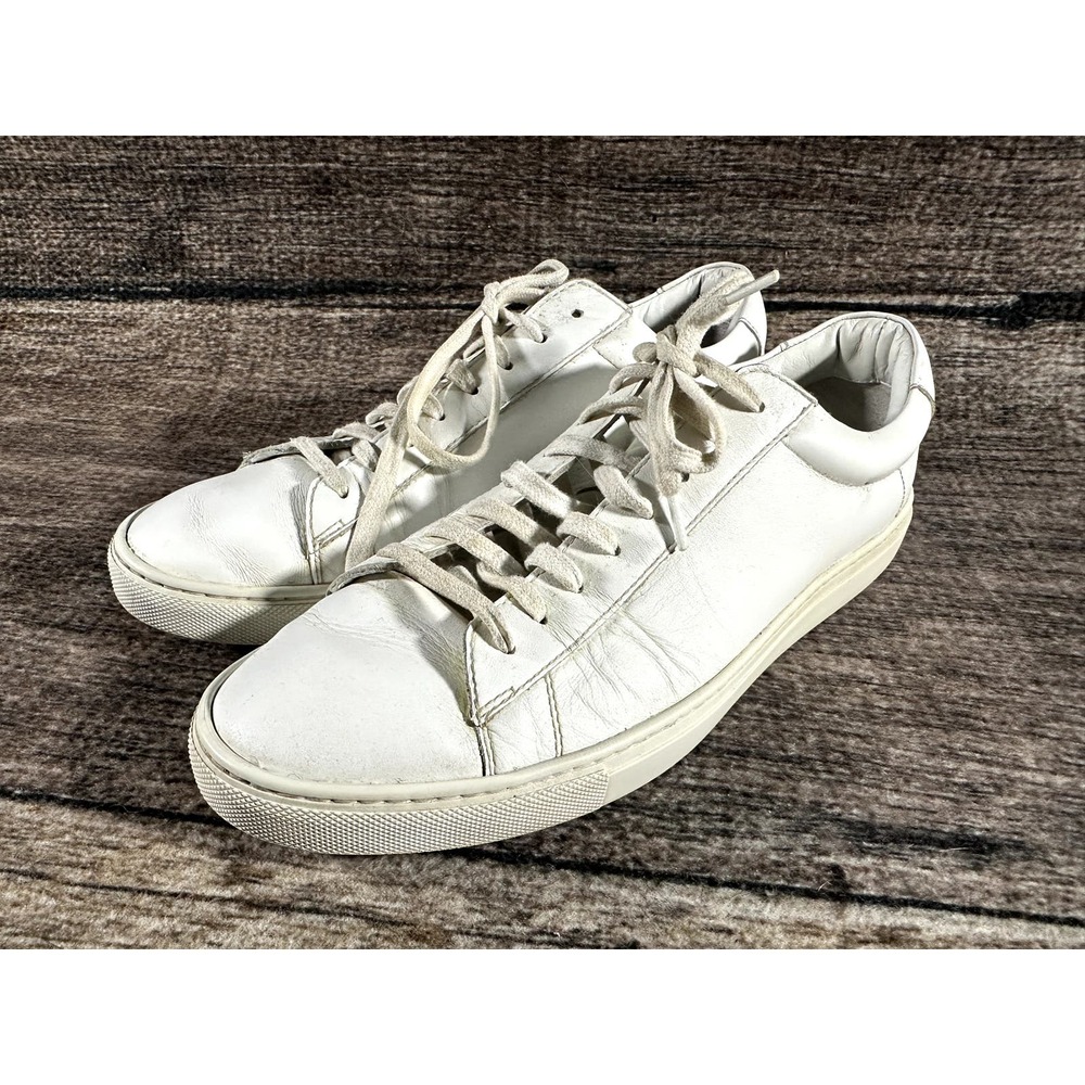 Oliver Cabell Low 1 off-White Mens Italy Leather Shoe sneaker Size 42, US 9